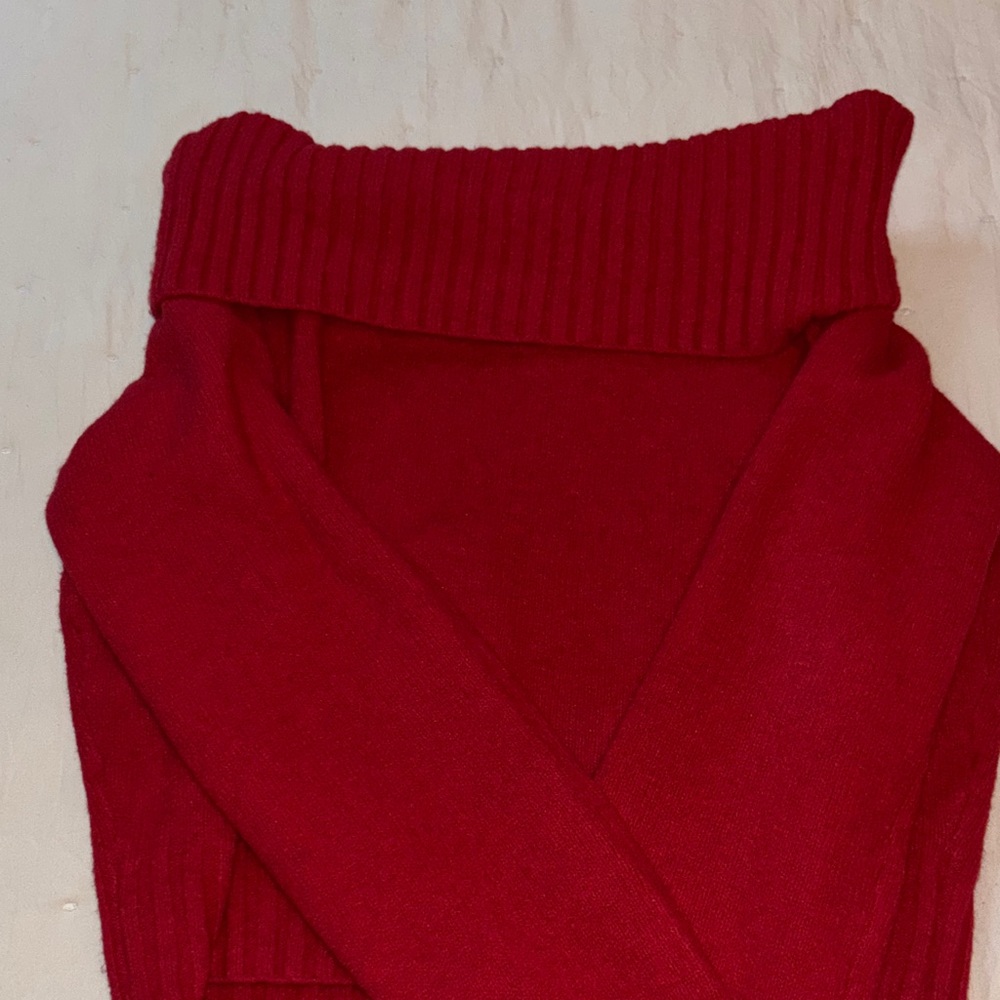 Red off the shoulder Sweater